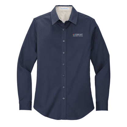 Comcast Advertising Women's Easy-Care Poplin Shirt