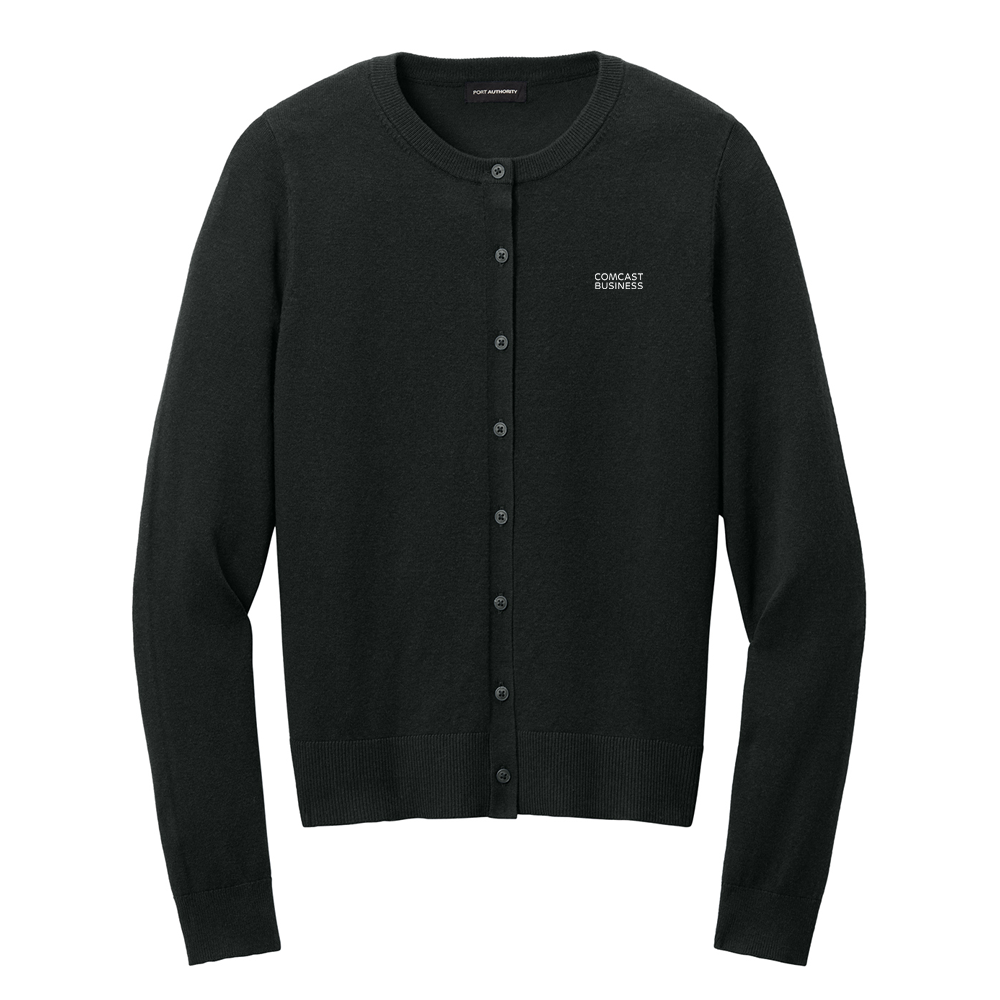 Easy Care Comcast Business Women's Crewneck Cardigan Sweater
