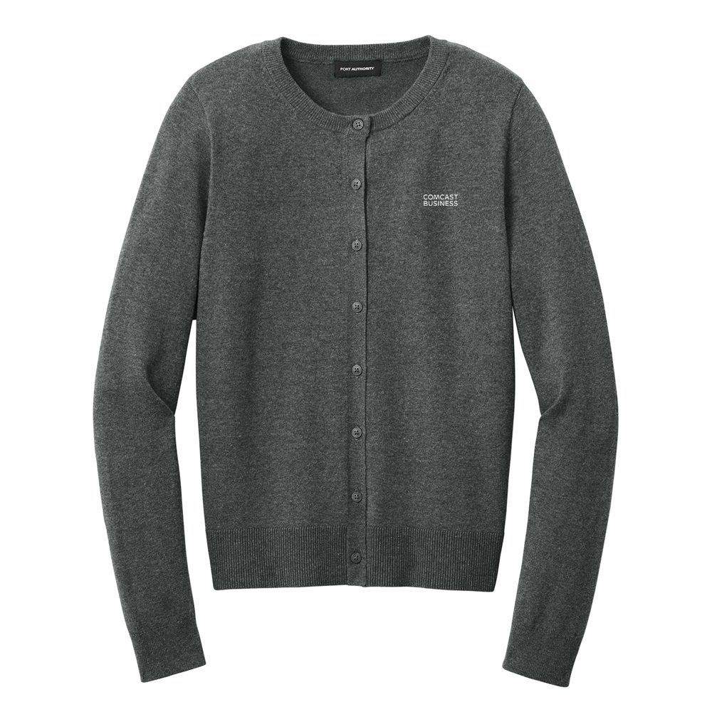 Easy Care Comcast Business Women's Crewneck Cardigan Sweater