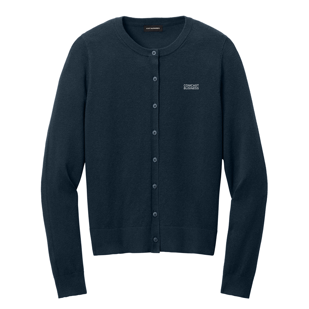 Easy Care Comcast Business Women's Crewneck Cardigan Sweater