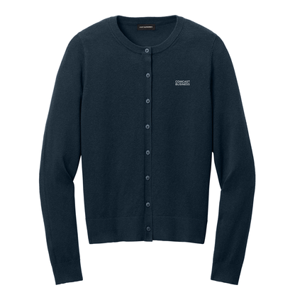 Women's Easy Care Comcast Business Crewneck Cardigan Sweater