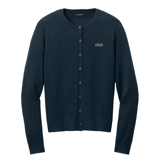 Easy Care Comcast Business Women's Crewneck Cardigan Sweater