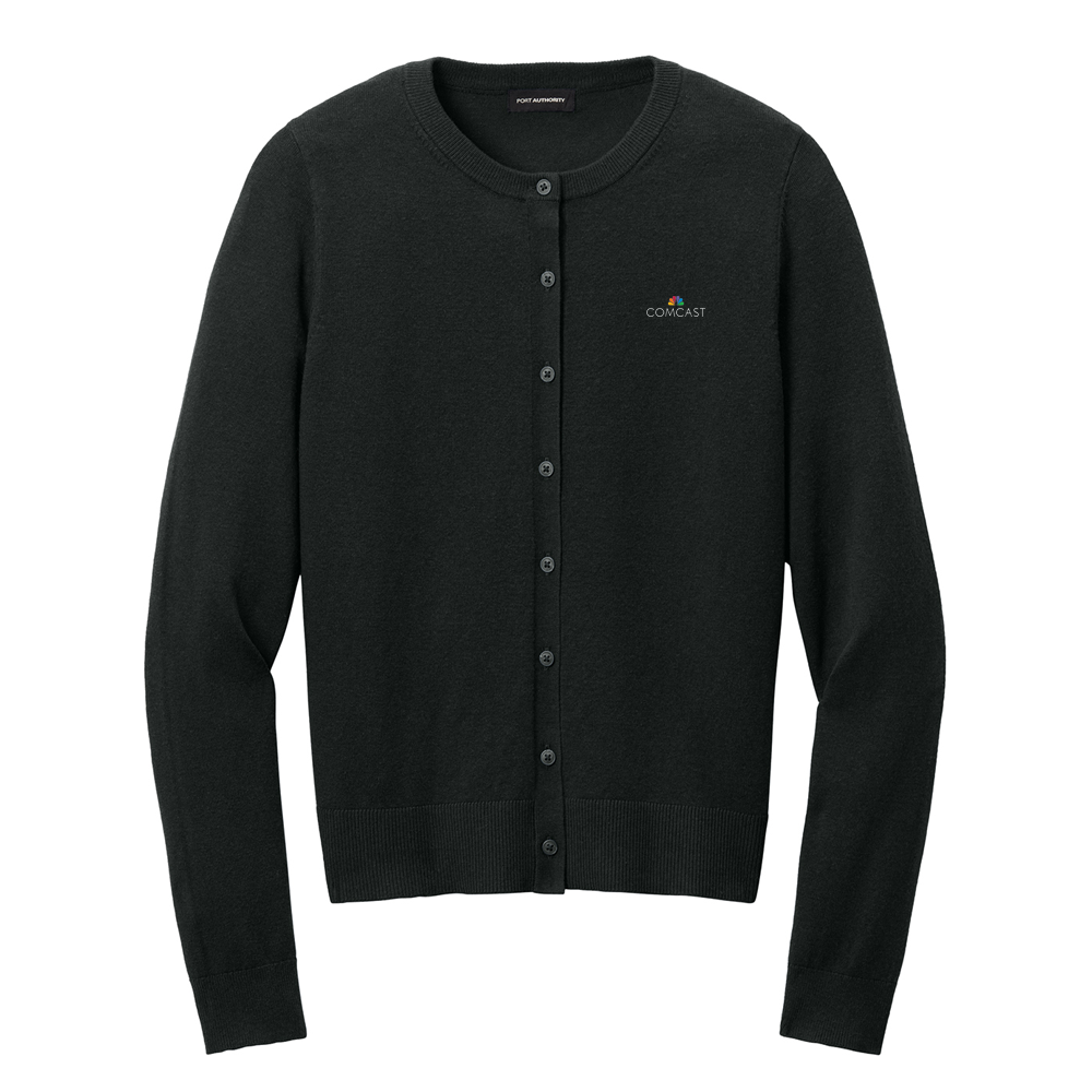 Easy Care Comcast Women's Crewneck Cardigan Sweater